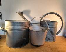 Lot Zink Topf Kanne